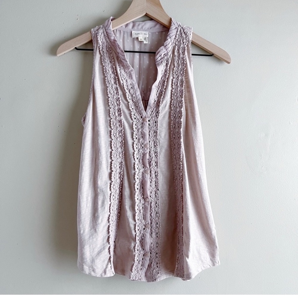 Anthropologie Meadow Rue • Jensen Sleeveless Top in Light Pink, Size XS